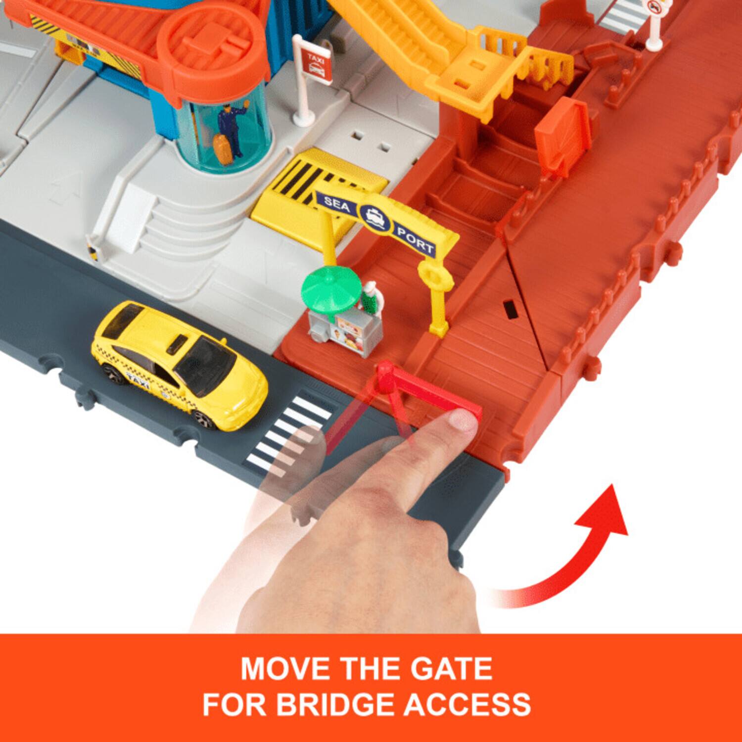 S TAXI i SEA S PORT e? . INMS -..2. h MOVE THE GATE FOR BRIDGE ACCESS