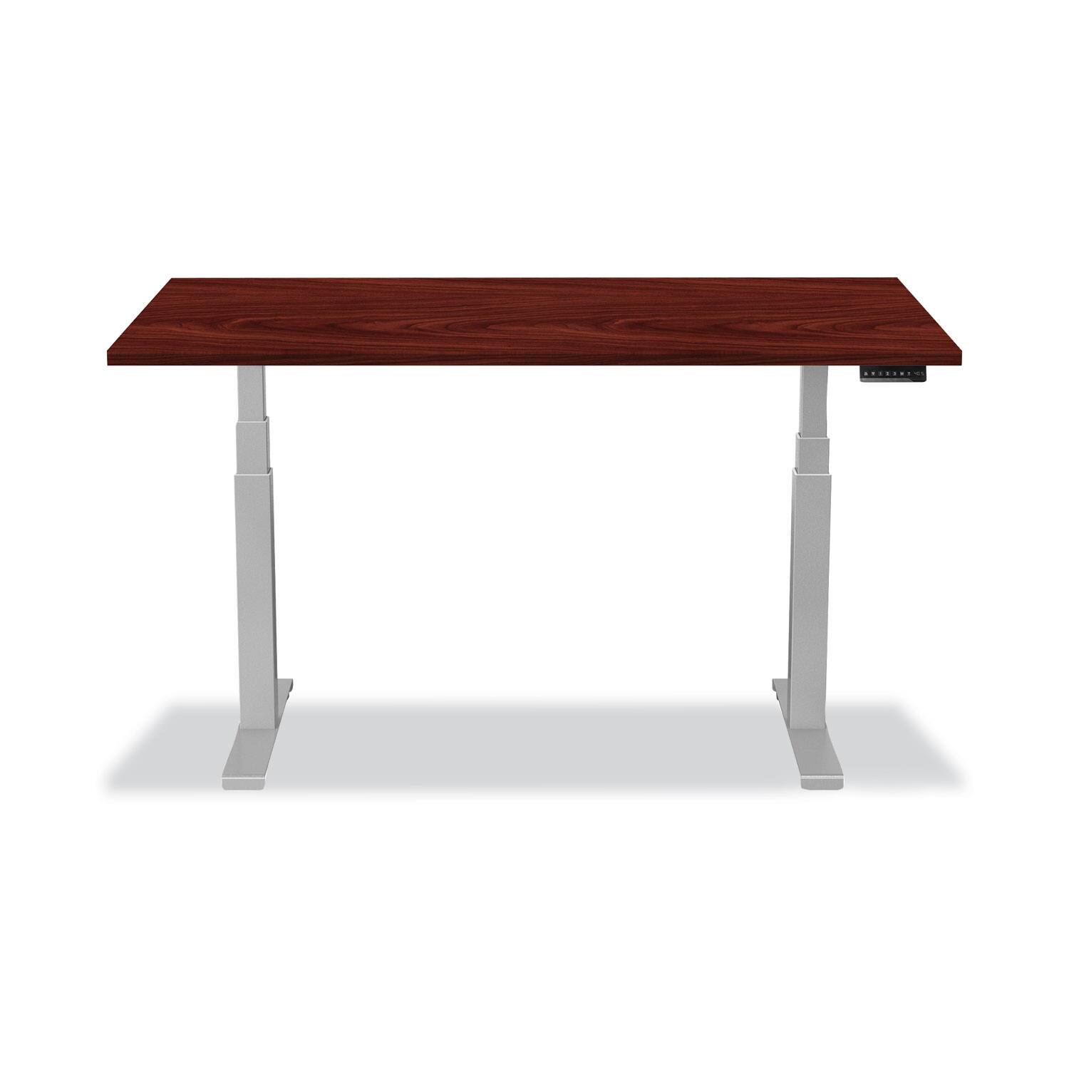 Alt View 3. Fellowes - 9650401 Levado 48 in. x 24 in. Laminate Table Top - Mahogany - Mahogany.