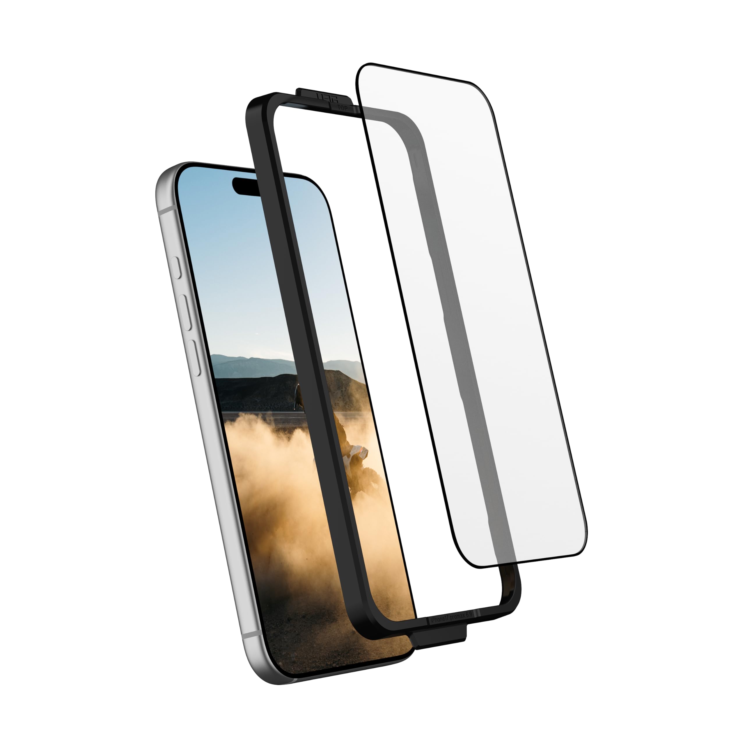 Alt View 6. UAG - iPhone 17 Pro Max Screen Protector - Ultra Premium German Schott High Aluminum Glass, Anti-Fingerprint & Anti-Reflective - Ultra Clear.