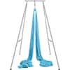 Front. VEVOR - Aerial Yoga Frame & Yoga Hammock, 9.67 ft Height Professional Yoga Swing Stand Comes with 13.1 Yards Aerial Hammock - Blue.