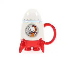 Peanuts - Snoopy in Rocketship 15oz Molded Mug with Cap - White