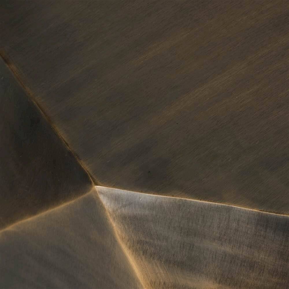 Angle. Safavieh - Home Collection Astrid Geometric Copper Faceted Coffee Table - Brown.