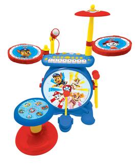 Lexibook - Paw Patrol My Rock Band Electronic Luminous Drums Set with Seat