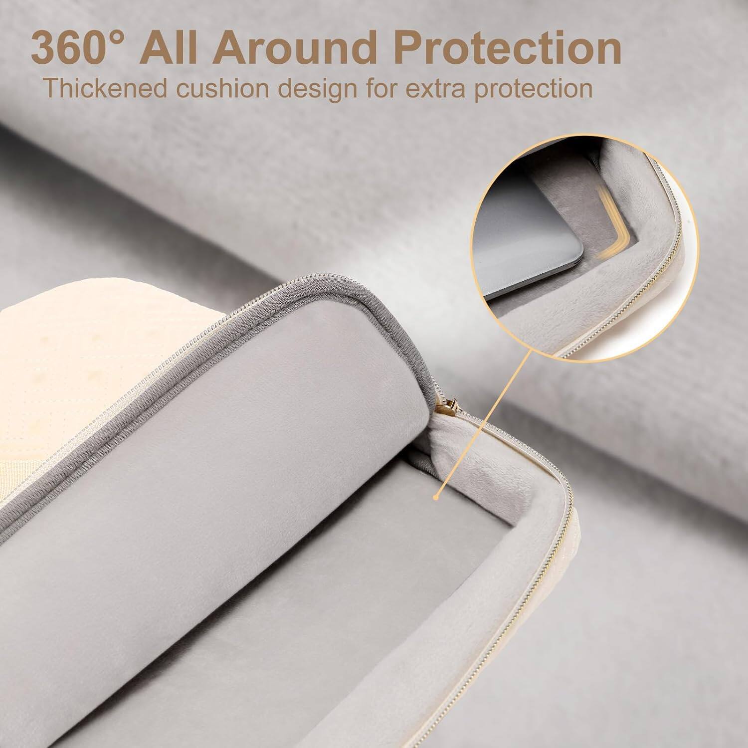 360° All Around Protection  
Thickened cushion design for extra protection