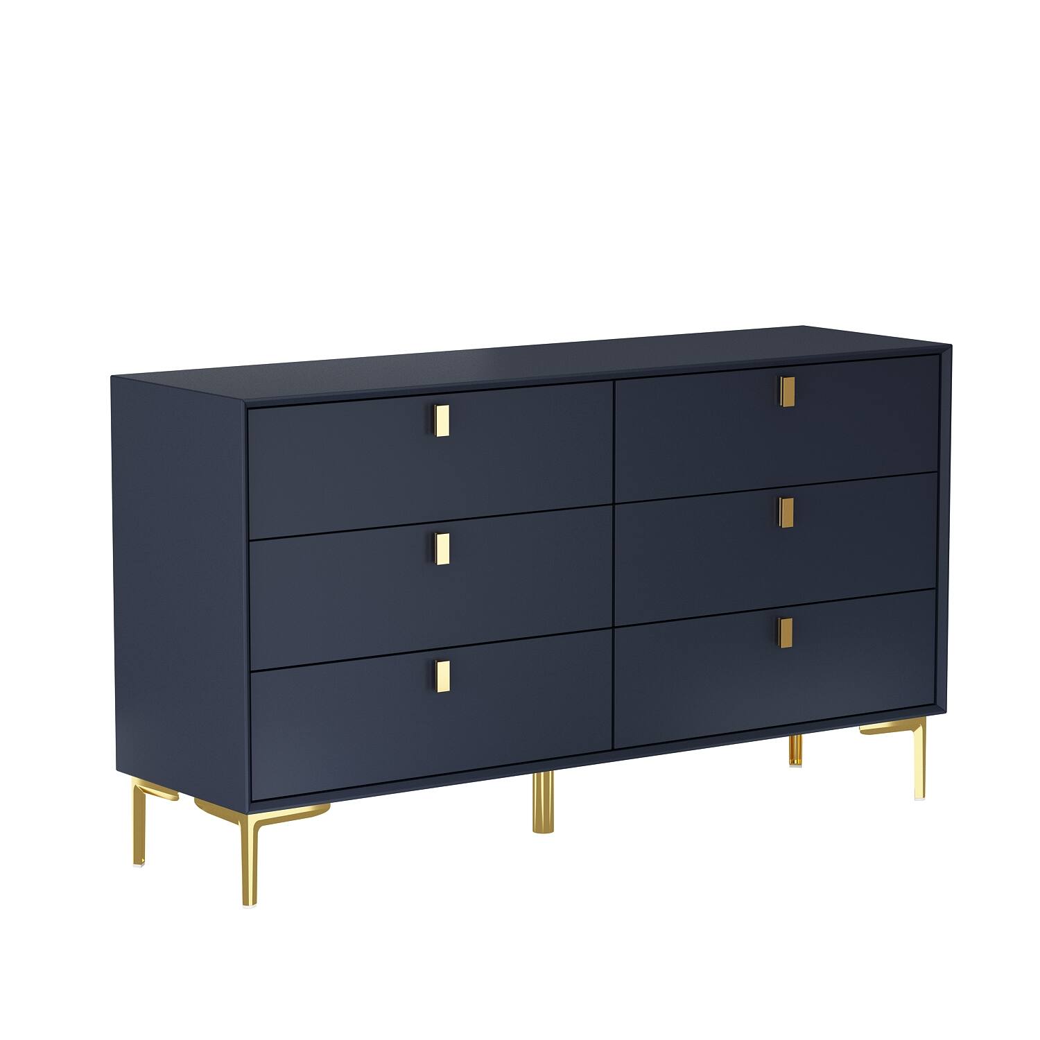 Angle. FUFU & GAGA - FUFU&GAGA Multifunctional Storage 6-Drawers Dresser Chest of Drawers Home Organization Solution - Dark Blue.