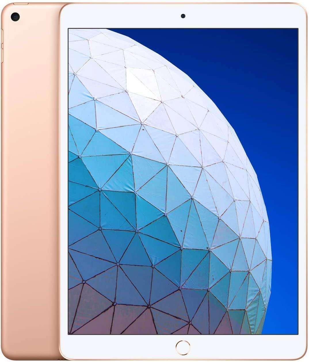 Front. Apple - Certified Refurbished - Apple iPad Air 10.5-Inch (3rd Generation) (2019) Wi-Fi + Cellular - 256GB - Gold.