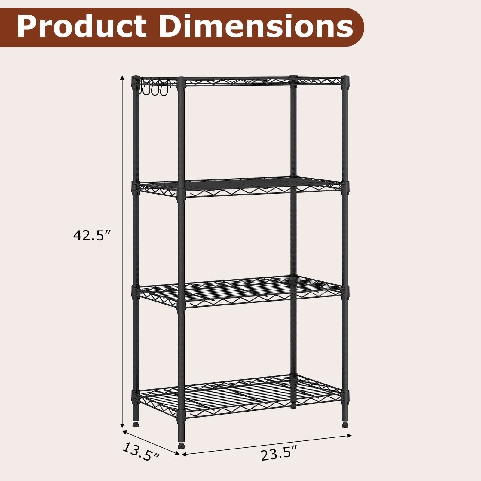 Product Dimensions: 42.5" x 13.5" x 23.5"