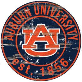 Fan Creations - Auburn Tigers 23.5" Distressed Round Sign - Multicolor