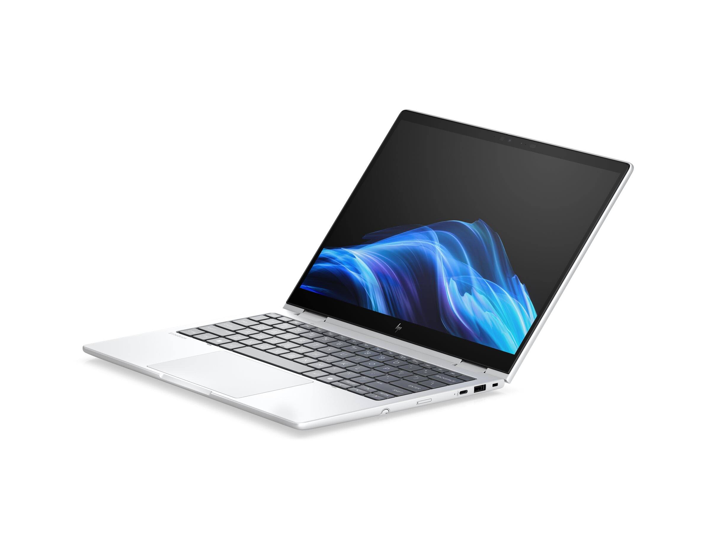 Front. HP - EliteBook 8 Flip G1i 13 inch Notebook AI PC Wolf Pro Security Edition - Silver.