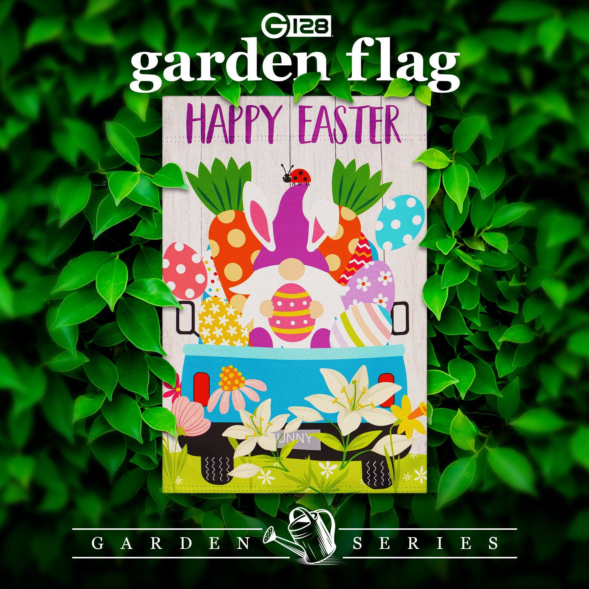 G 128 garden flag  
HAPPY EASTER  
GARDEN SERIES