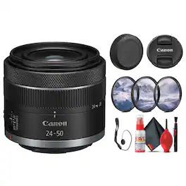 Canon - RF 24-50mm f/4.5-6.3 IS STM Lens (Canon RF) Optical Image Stabilization Bundle (International Version)