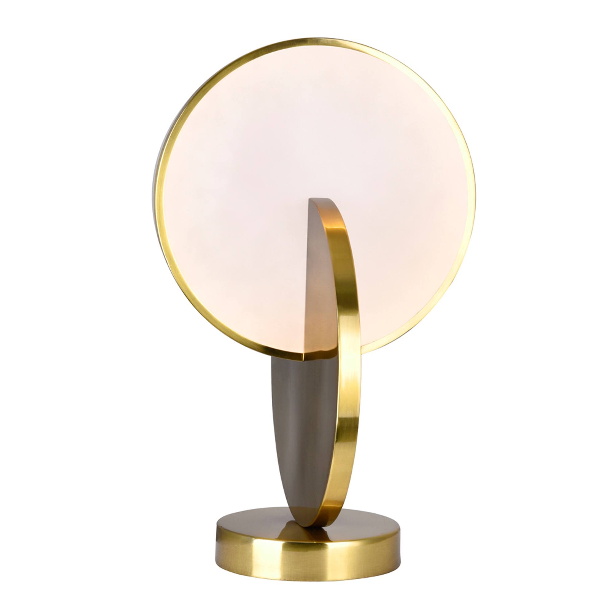 Angle. CWI Lighting - Tranche LED Lamp With Brushed Brass Finish - Brushed Brass.