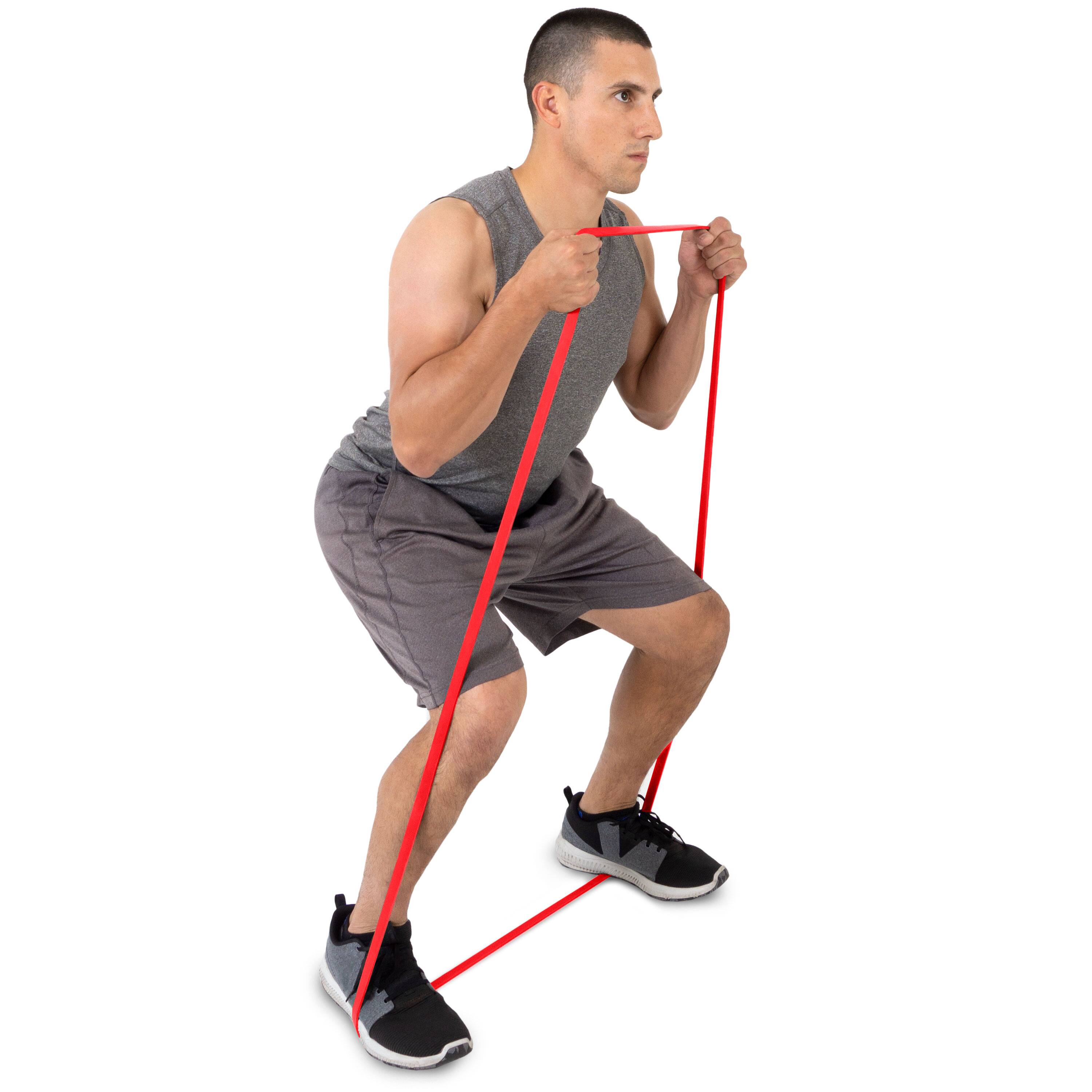 Back. ProsourceFit - ProsourceFit XFit Loop Resistance Bands, 40lb to 80 lb - Red.
