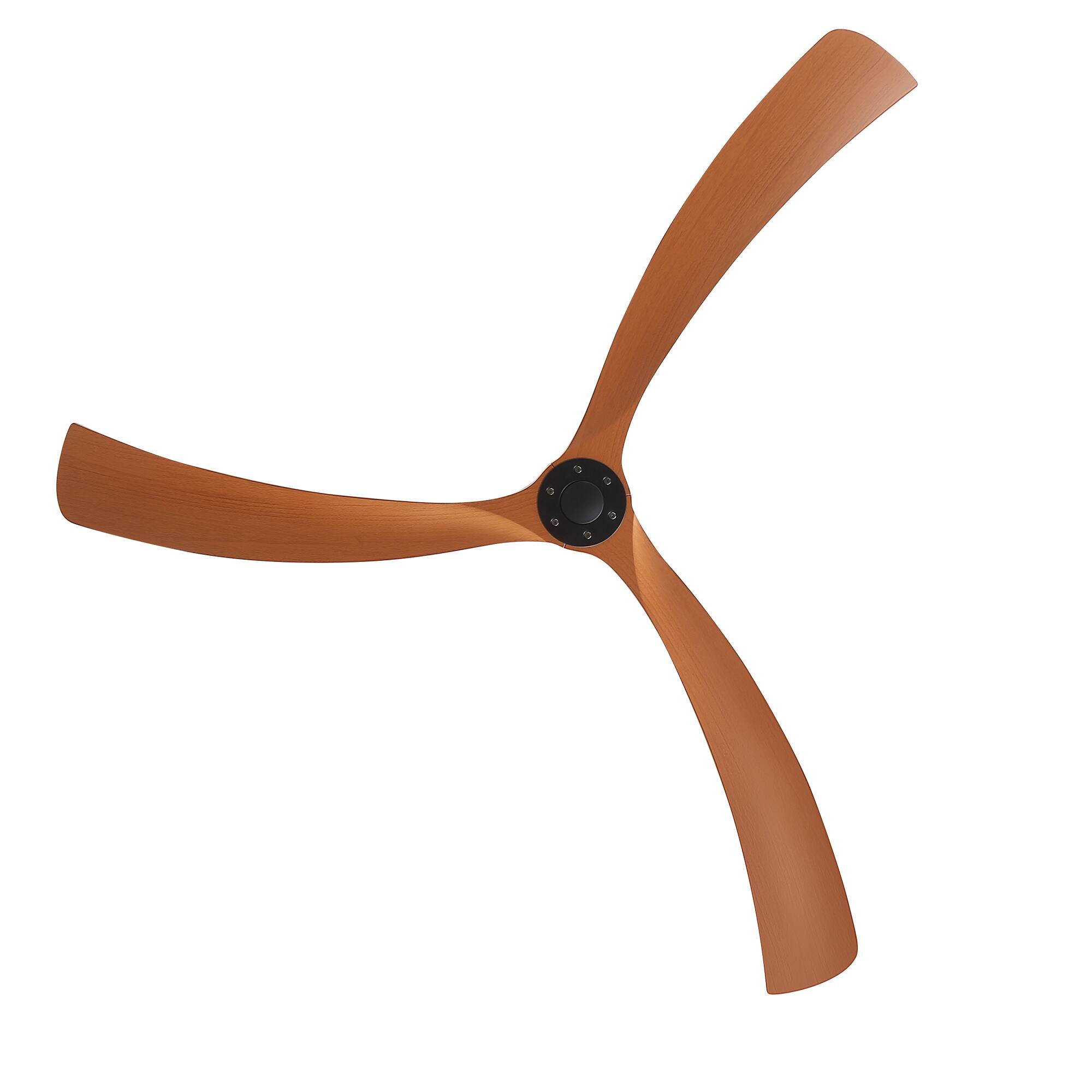 Alt View 10. Breezary - 72-Inch Quiet Ceiling Fan with 3 Blades, DC Motor, 6 Speeds, Remote Control, Downrod Mount, Timer Function - 72-Inch Black and Walnut.