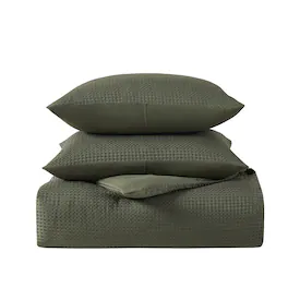 Kathy Ireland - 3-Piece Waffle Down Alternative Comforter Set - Sage
