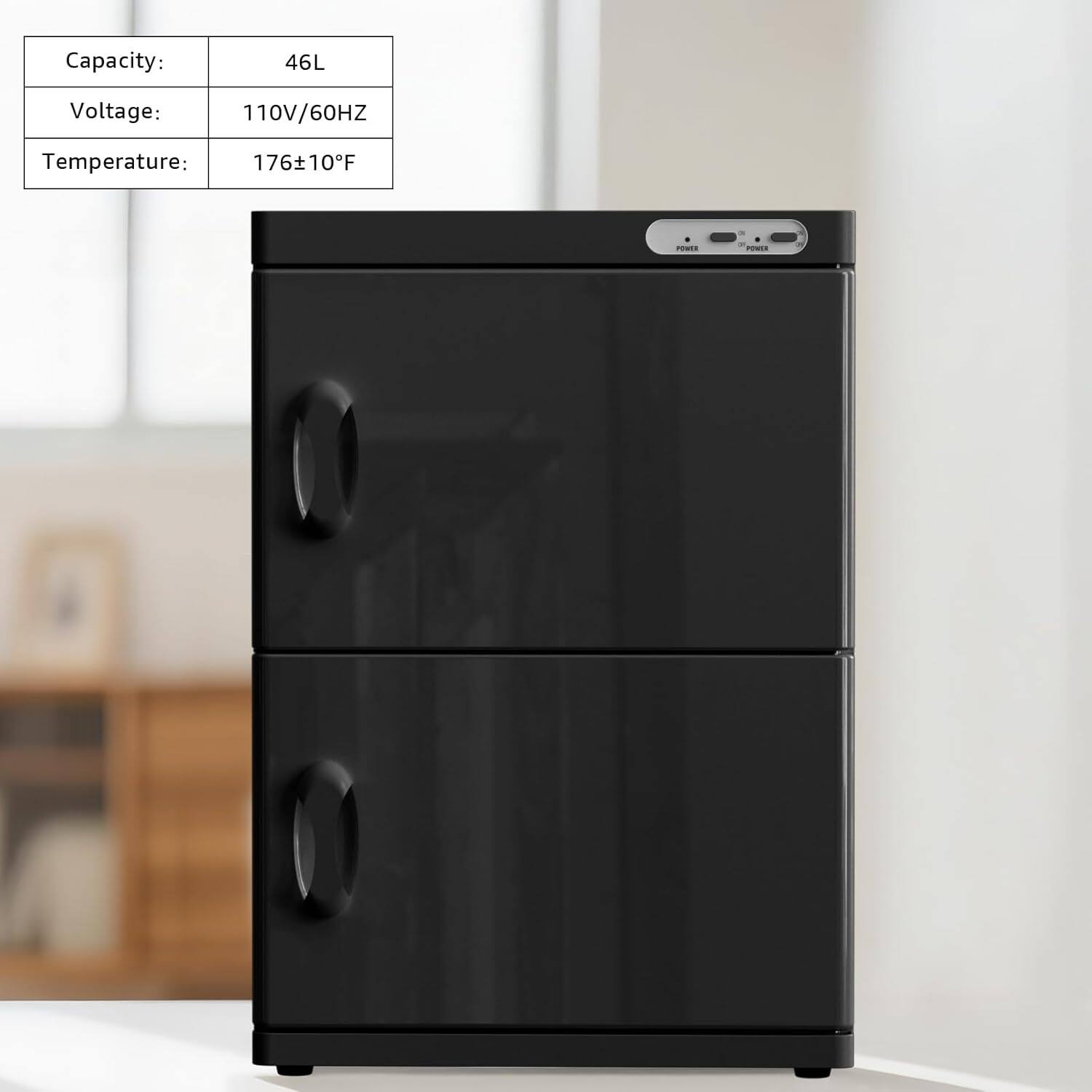 Capacity: 46L  
Voltage: 110V/60HZ  
Temperature: 176±10°F