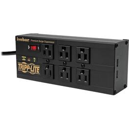 Eaton Tripp Lite Series Isobar 6-Outlet Surge Protector, 10 ft. (3.05 m) Cord, Right-Angle Plug, 3840 Joules, 2 USB - Unknown