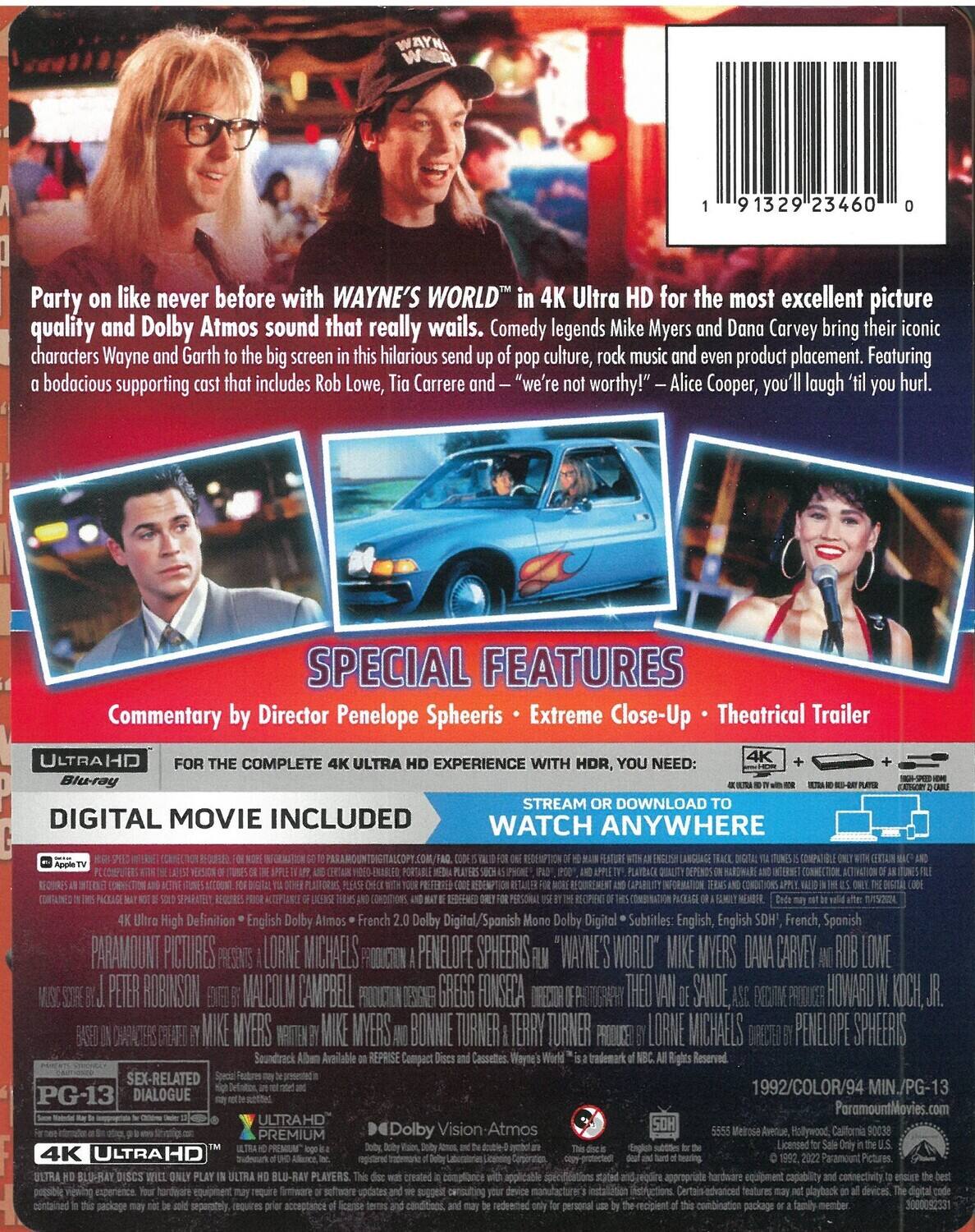Alt View 1. Wayne's World   - 4K Blu-Ray.