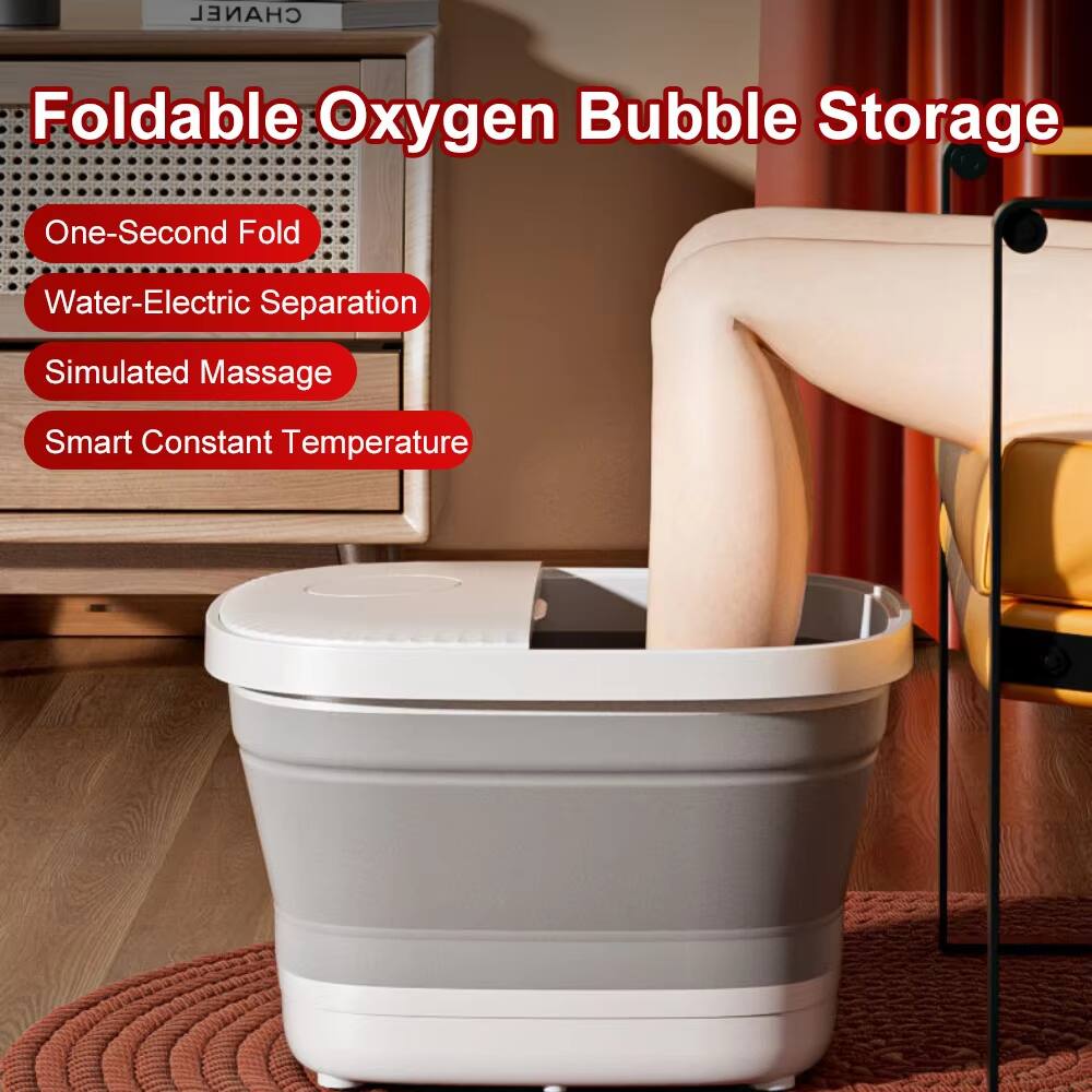 Foldable Oxygen Bubble Storage

- One-Second Fold
- Water-Electric Separation
- Simulated Massage
- Smart Constant Temperature