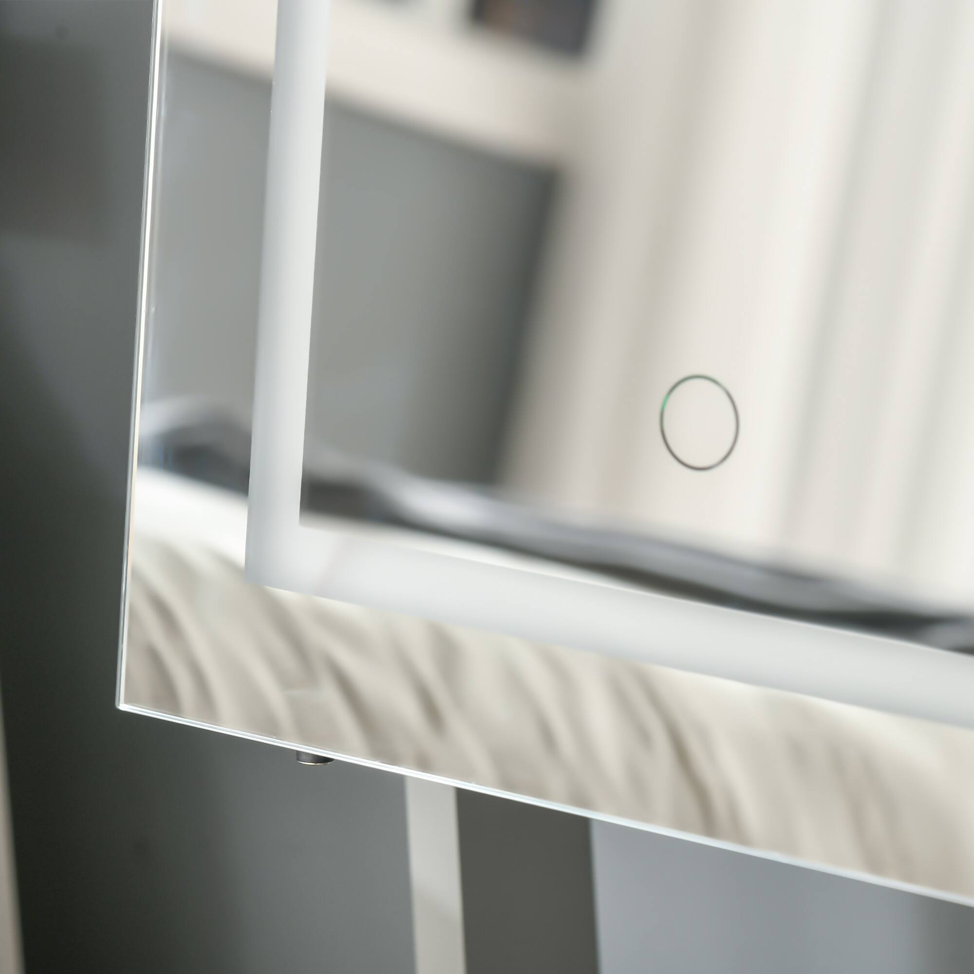 Alt View 8. Homcom - Floor Standing Jewelry Cabinet with LED Light, Lockable Organizer with Full-Length Mirror,and 4 Adjustable Angles - Grey.