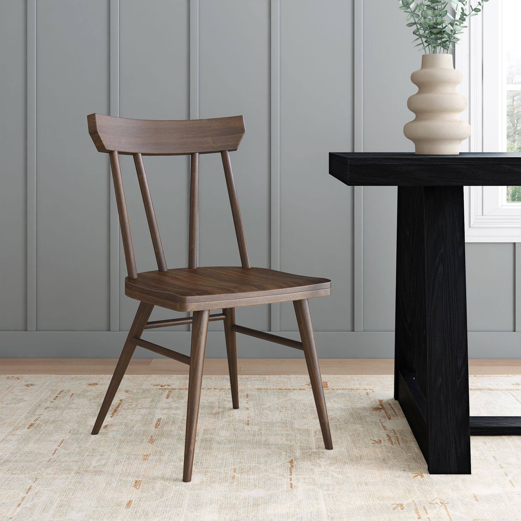 Alt View 6. Plank+Beam - Windsor Dining Chair (1 pack), Walnut - Walnut.