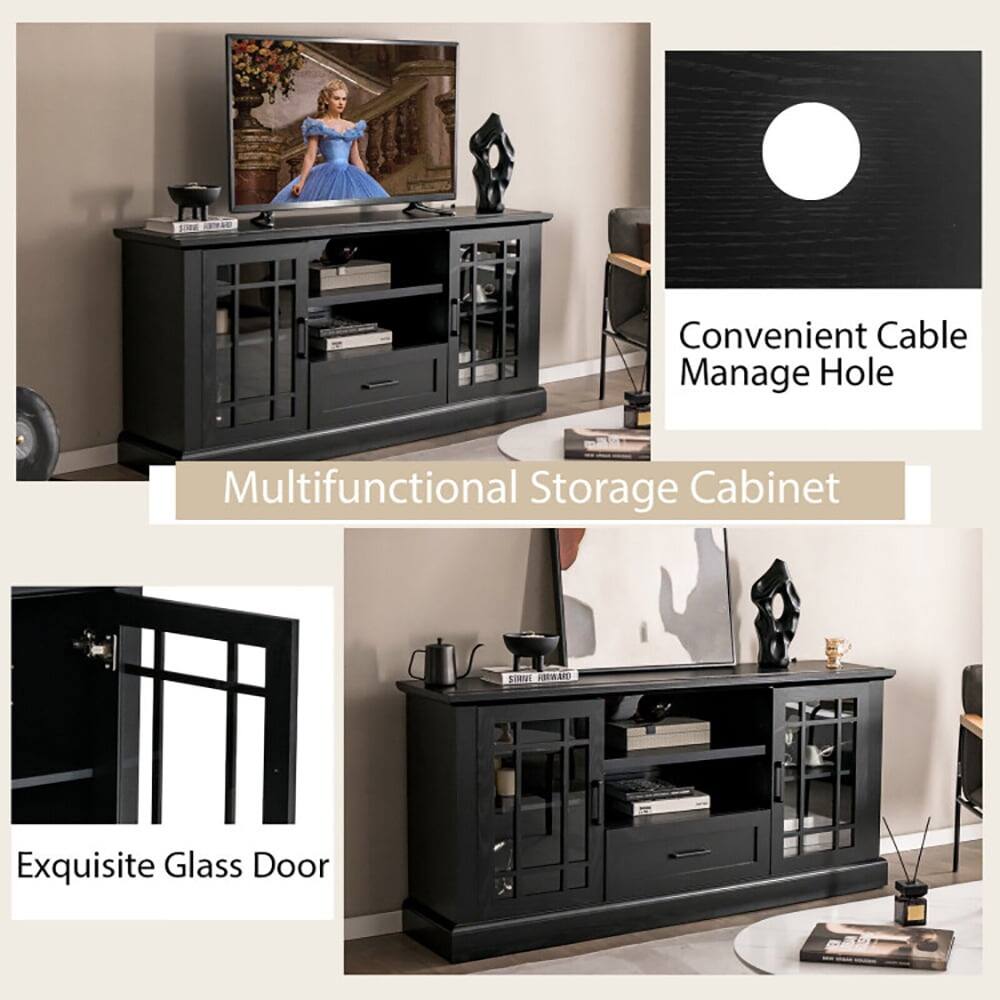 Convenient Cable Manage Hole  
Multifunctional Storage Cabinet  
Exquisite Glass Door