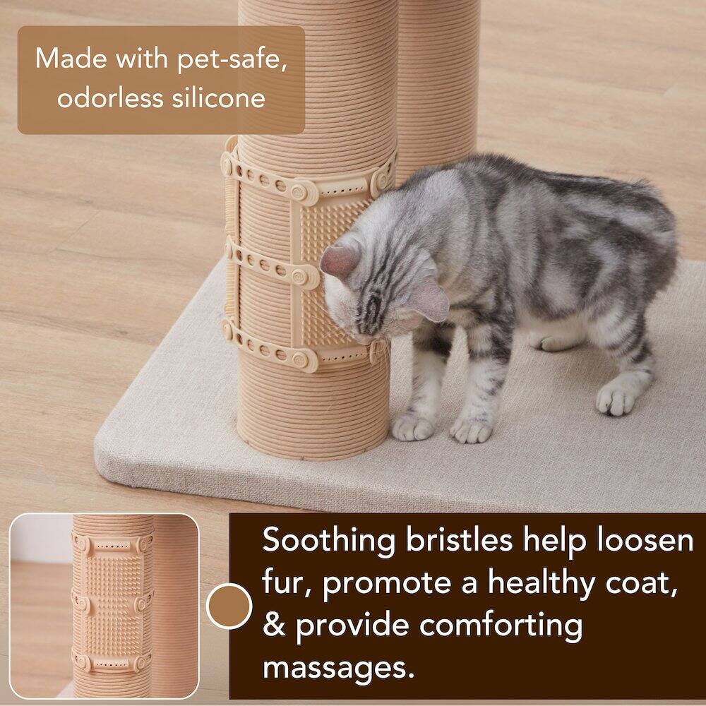 Made with pet-safe, odorless silicone

Soothing bristles help loosen fur, promote a healthy coat, & provide comforting massages.