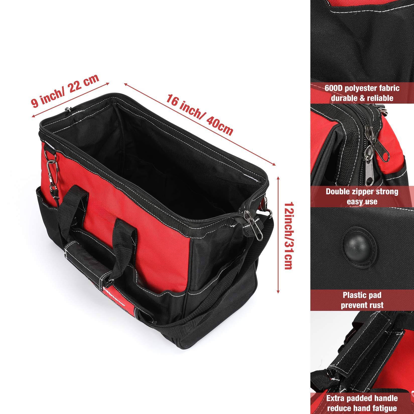 - 22 cm / 9 inch
- 16 inch / 40 cm
- 12 inch / 31 cm
- 600D polyester fabric durable & reliable
- Double zipper strong easy use
- Plastic pad prevent rust
- Extra padded handle reduce hand fatigue