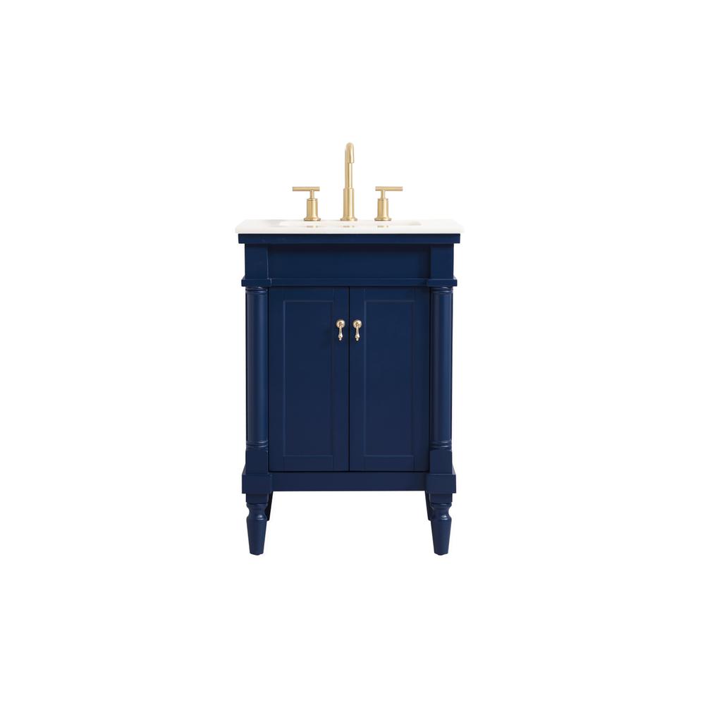 Alt View 10. Elegant Kitchen and Bath - 24 inch Single bathroom vanity in blue - Blue.
