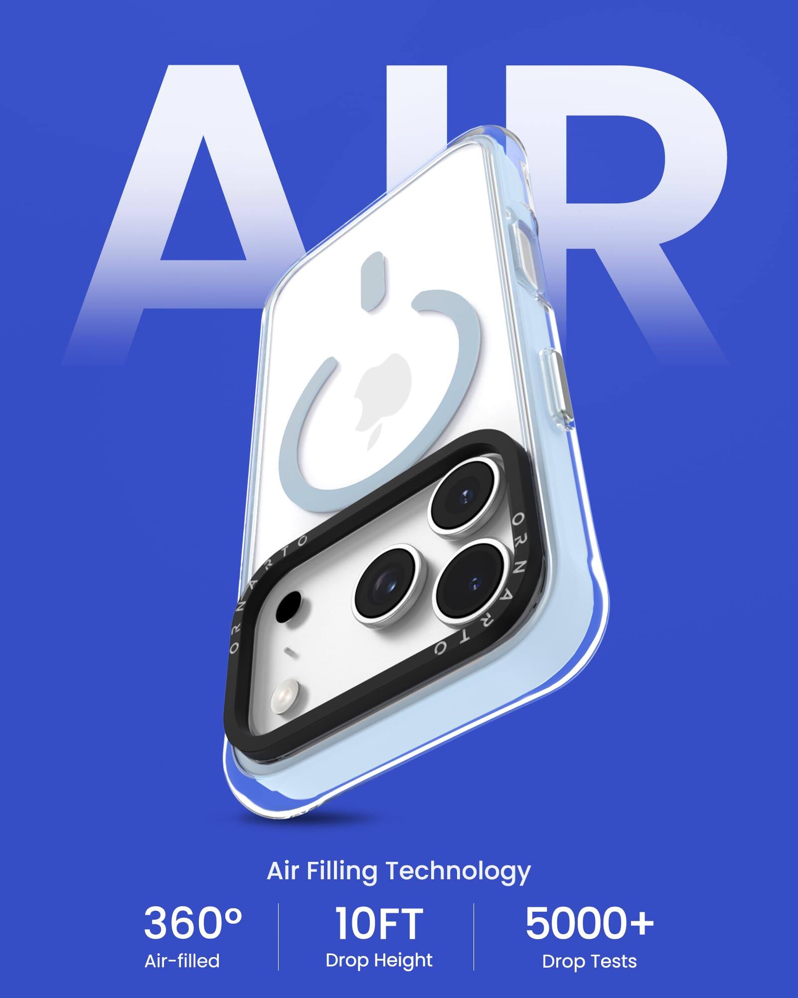 Air Filling Technology  
360° Air-filled  
10FT Drop Height  
5000+ Drop Tests