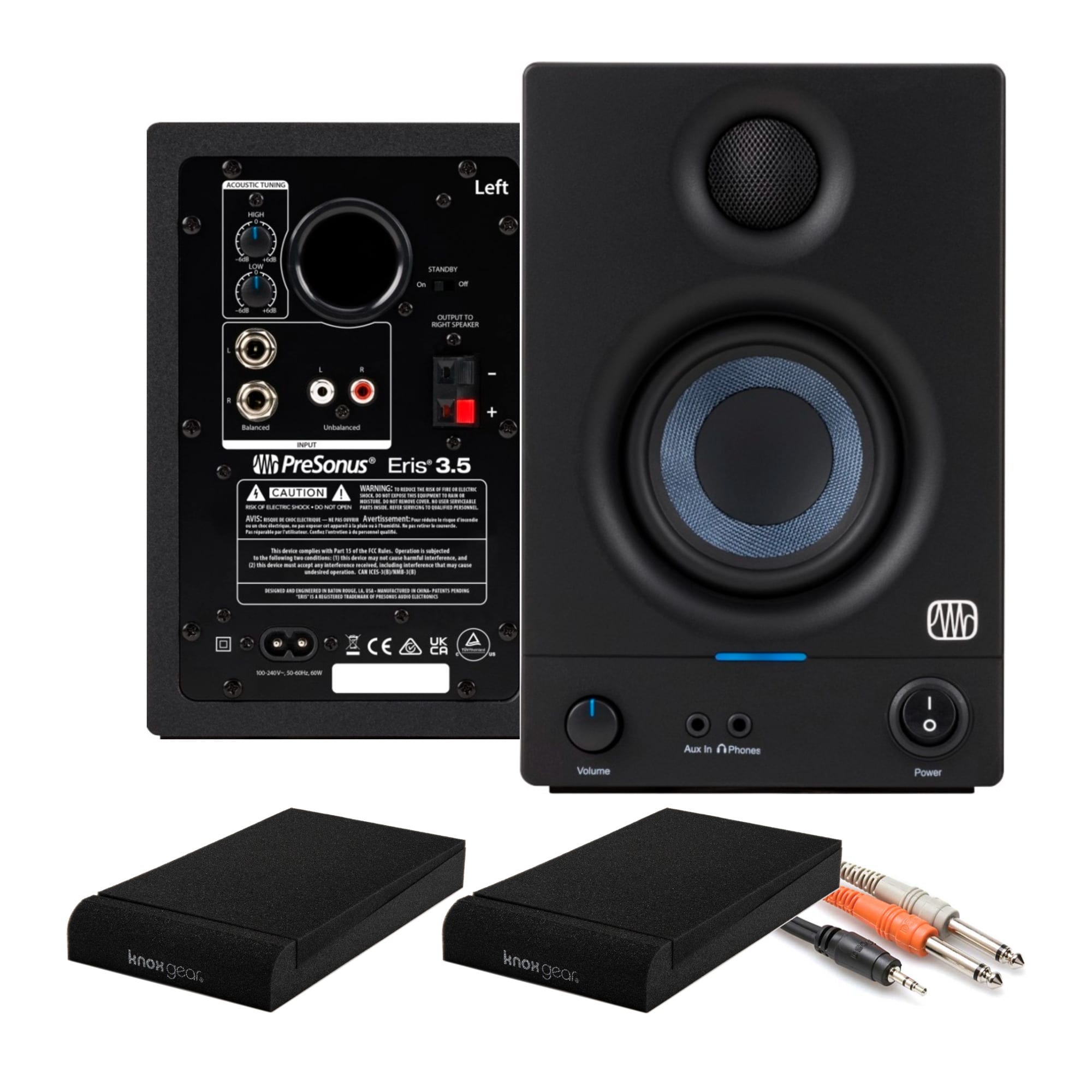 PreSonus - Eris 3.5 3.5-Inch Studio Monitor with Isolation Pads and Cable