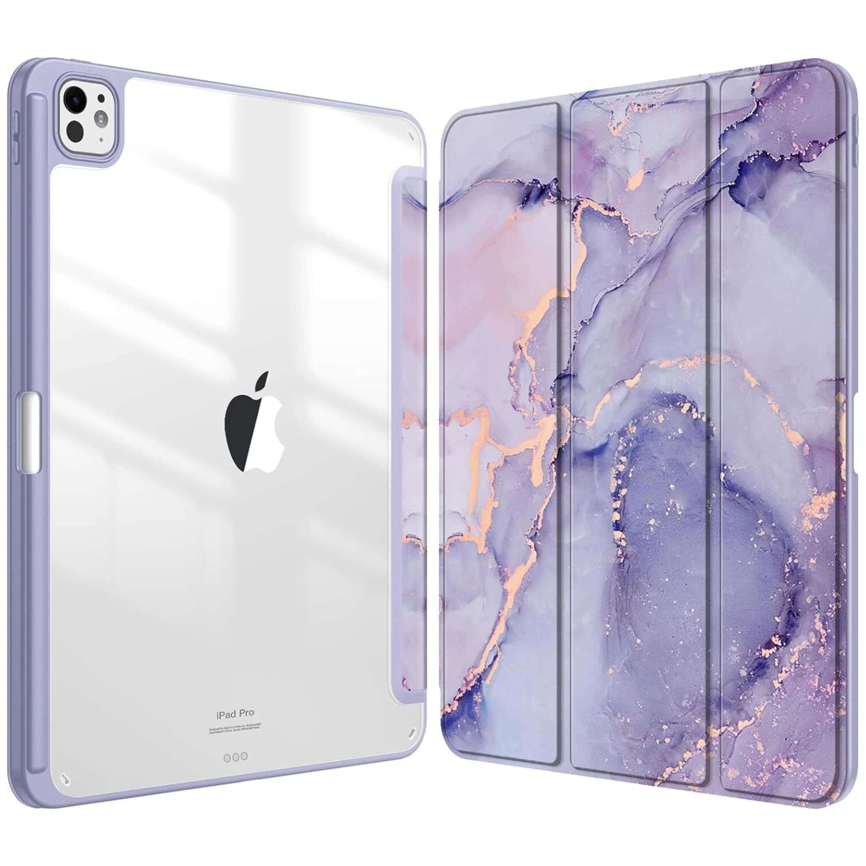 Kitcheniva - Slim Hybrid Case For iPad Pro 13 Inch M4 2024 Shockproof Protective Cover With Pencil Holder - Lilac Marble price history on PriceWatchPro