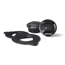 Alpine - SPV-10TW-WRA Weather-Resistant 1” Component Tweeters for 2007+ Wrangler JK/JL & Gladiator JT - Black/Gray
