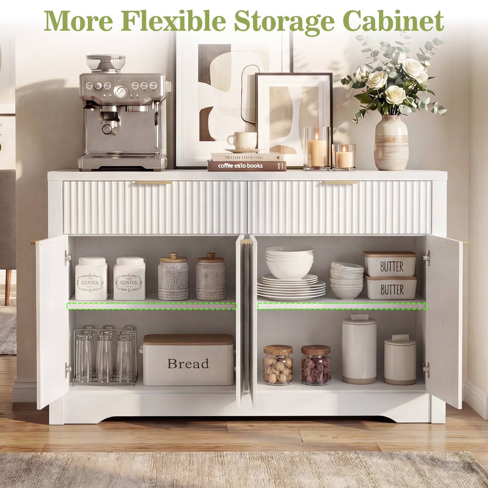 More Flexible Storage Cabinet

- coffre et lo books
- CENIES
- BUTTER
- BUTTER
- Bread