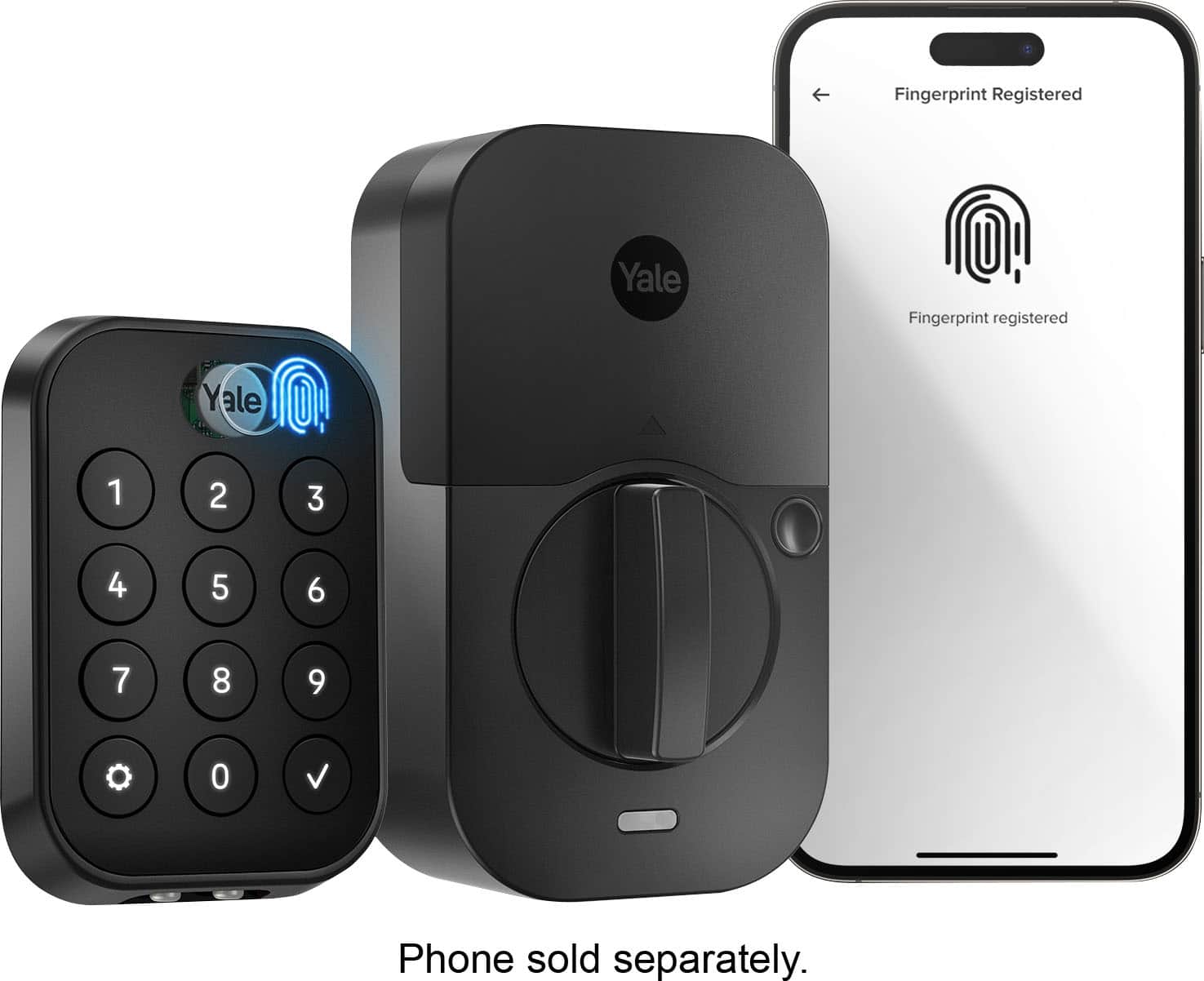 Yale - Assure Lock 2 Smart Lock Touch Key-Free Keypad with Bluetooth - Black Suede - Front_Zoom