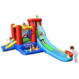Gymax - Kids Inflatable Bounce House Castle 9 in 1 Water Slide Park Without Blower