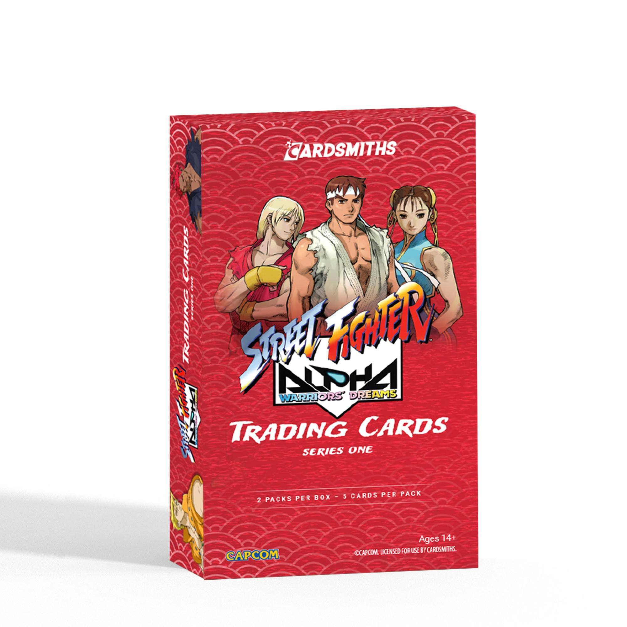 Cardsmiths - Street Fighter Alpha: Warriors' Dreams Trading Cards Collector Box | 2 Packs - Blue
