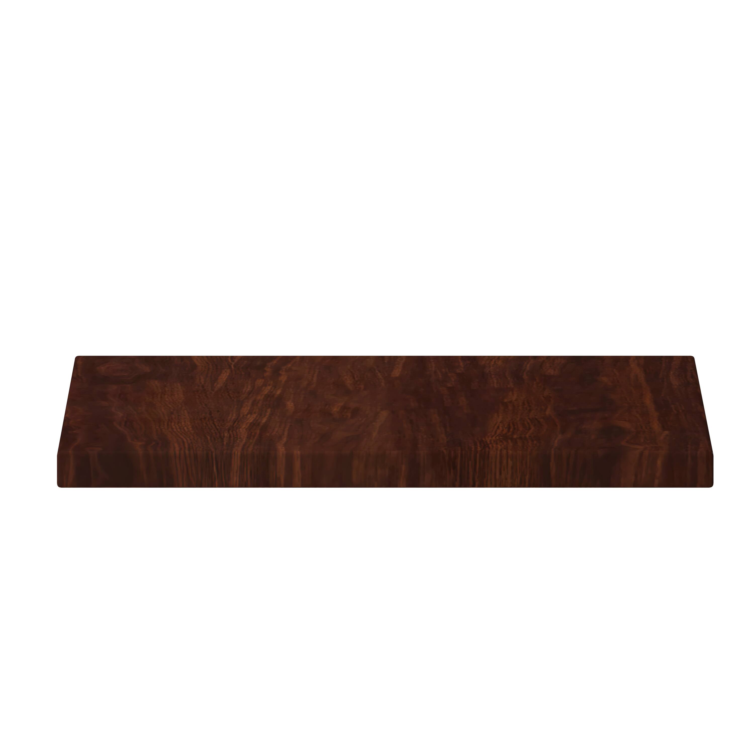 Alt View 7. Emma + Oliver - 36" Square High-Gloss Resin Table Top with 2" Thick Drop-Lip - Walnut.