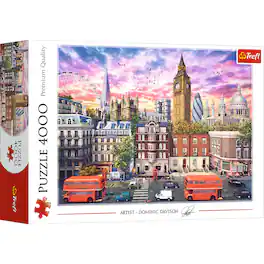 Trefl - Red 4000 Piece Puzzle - Walking Around London