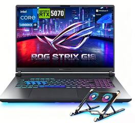 ASUS - Upgraded - ROG Strix Gaming 18" FHD+Laptop - Intel Core i9-14900HX - NVIDIA GeForce RTX 5070 - 96GB RAM 2TB SSD - Cooler - Gray