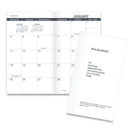 AT-A-GLANCE - Pocket Size Monthly Planner Refill 6 x 3.5 White Sheets 12 Month Jan to Dec 2026