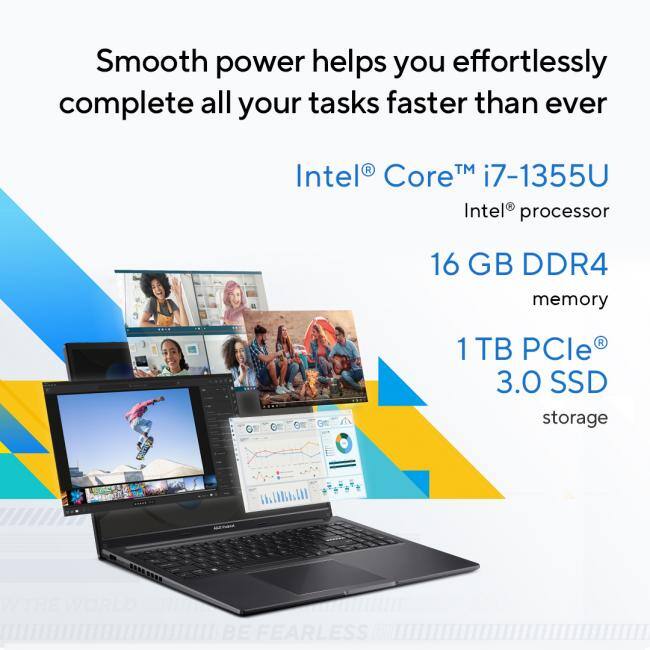 Smooth power helps you effortlessly complete all your tasks faster than ever. Intel® Core™ i7-1355U Intel® processor 16 GB DDR4 memory 1 TB PCIe® 3.0 SSD storage. BE FEARLESS.