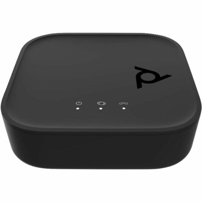 Front. HP - Poly ATA 400 VoIP Gateway - 1 x RJ-45 - 1 x FXS - USB - Ethernet - Black.