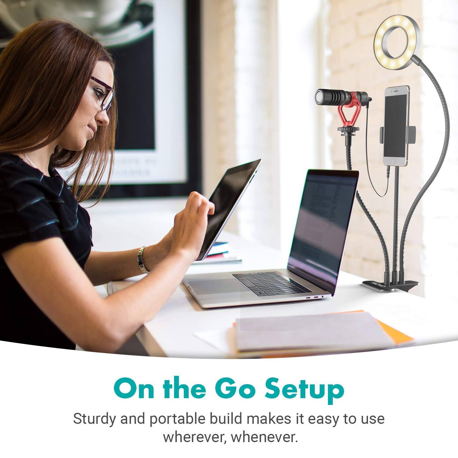 On the Go Setup

Sturdy and portable build makes it easy to use wherever, whenever.