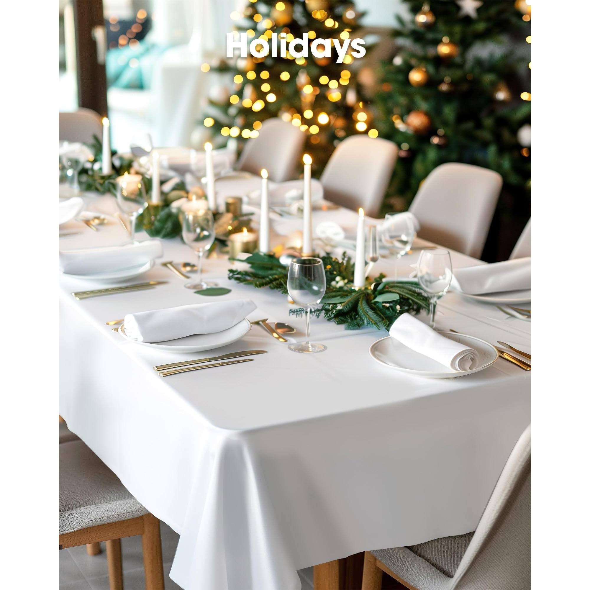 Alt View 7. Dapper Styles - Plastic Table Cloth Disposable 54 X Cloths Party Picnic Wedding Decorative Tablecloths Rectangle Cover Leak... - Light Blue-54" X 108" Rectangle.