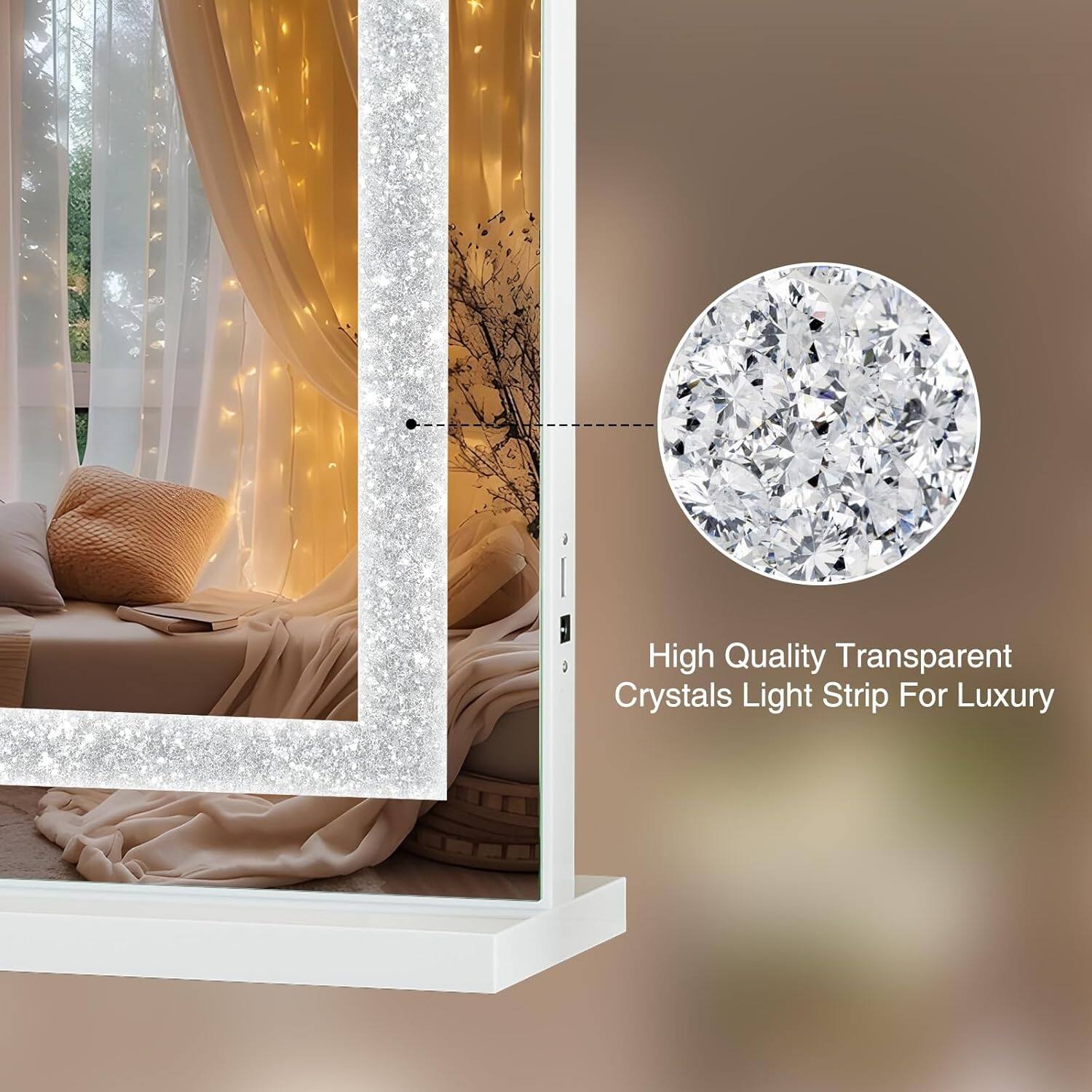 High Quality Transparent Crystals Light Strip For Luxury