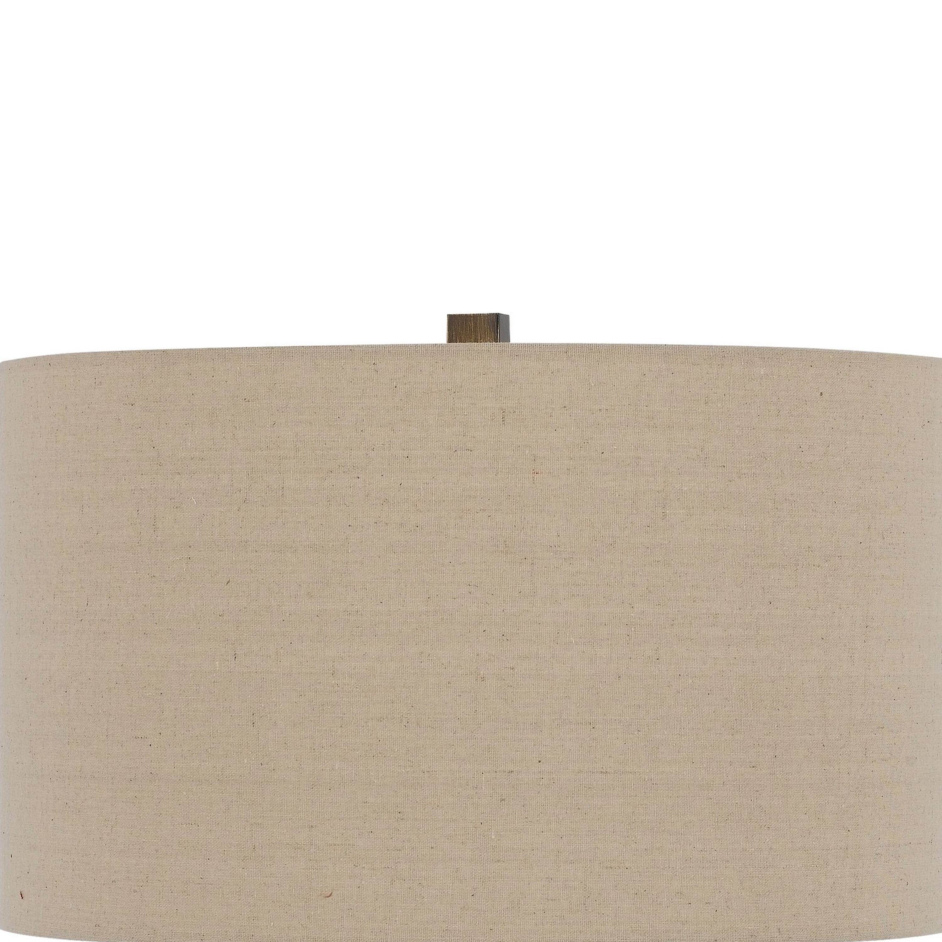 Manhattan Lane Metal Tripod Base Table Lamp with Fabric Drum Shade ...