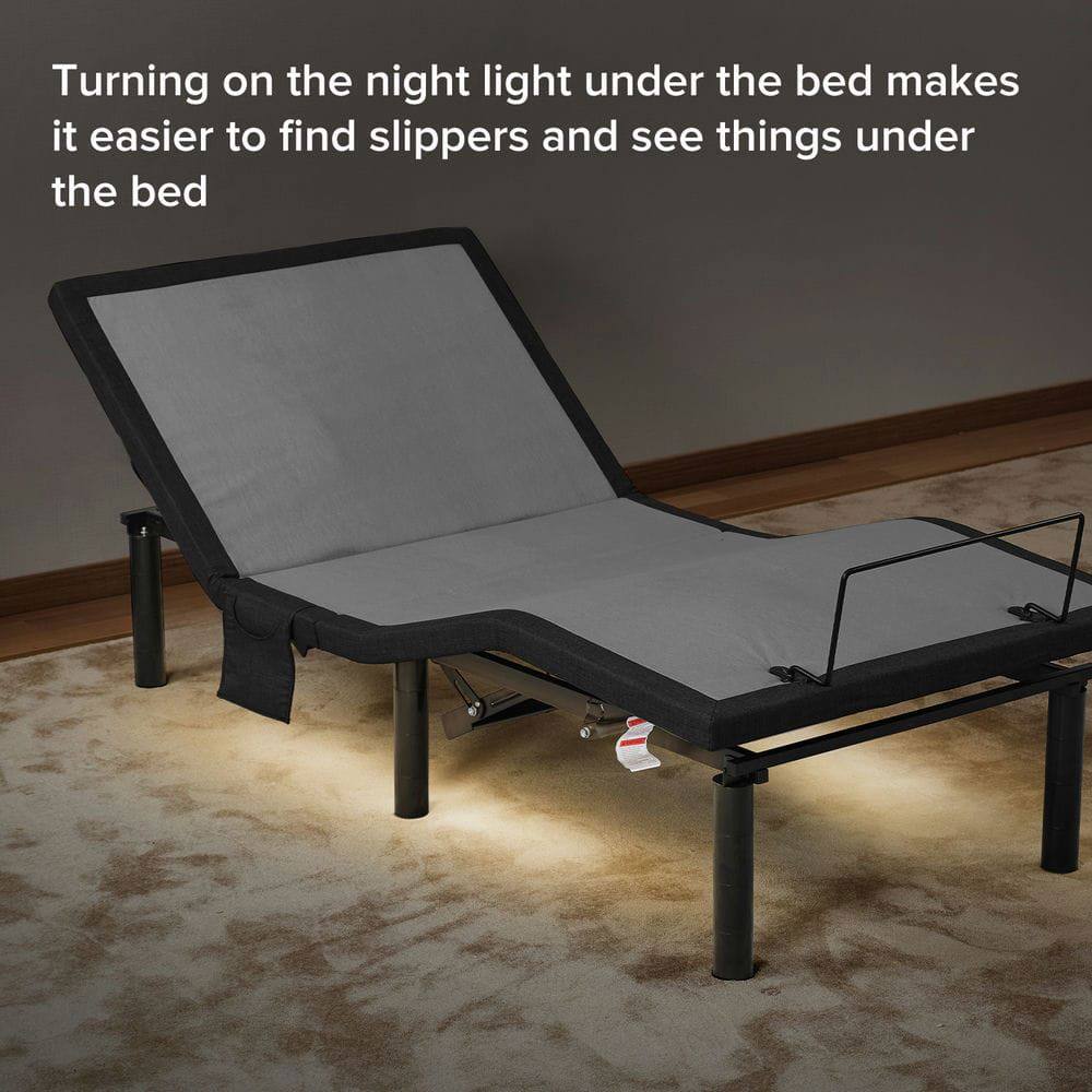 Turning on the night light under the bed makes it easier to find slippers and see things under the bed.