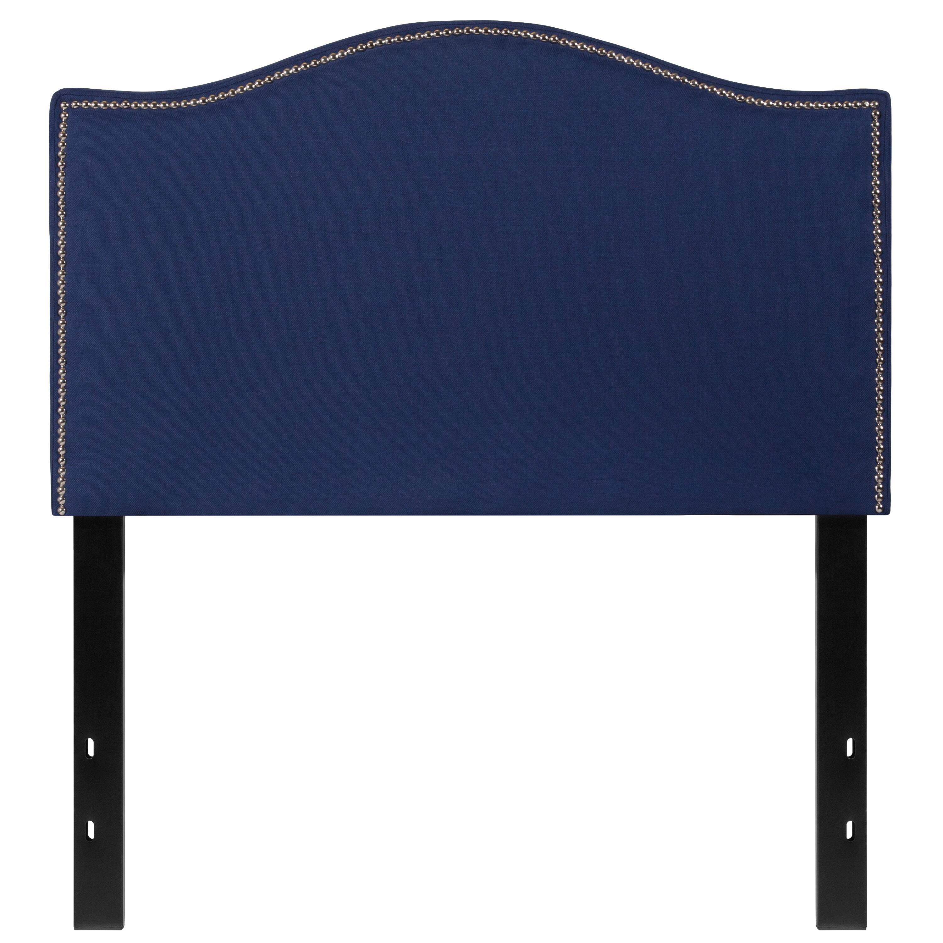 Alt View 5. Emma + Oliver - Arched Headboard with Accent Nail Trim - Navy.