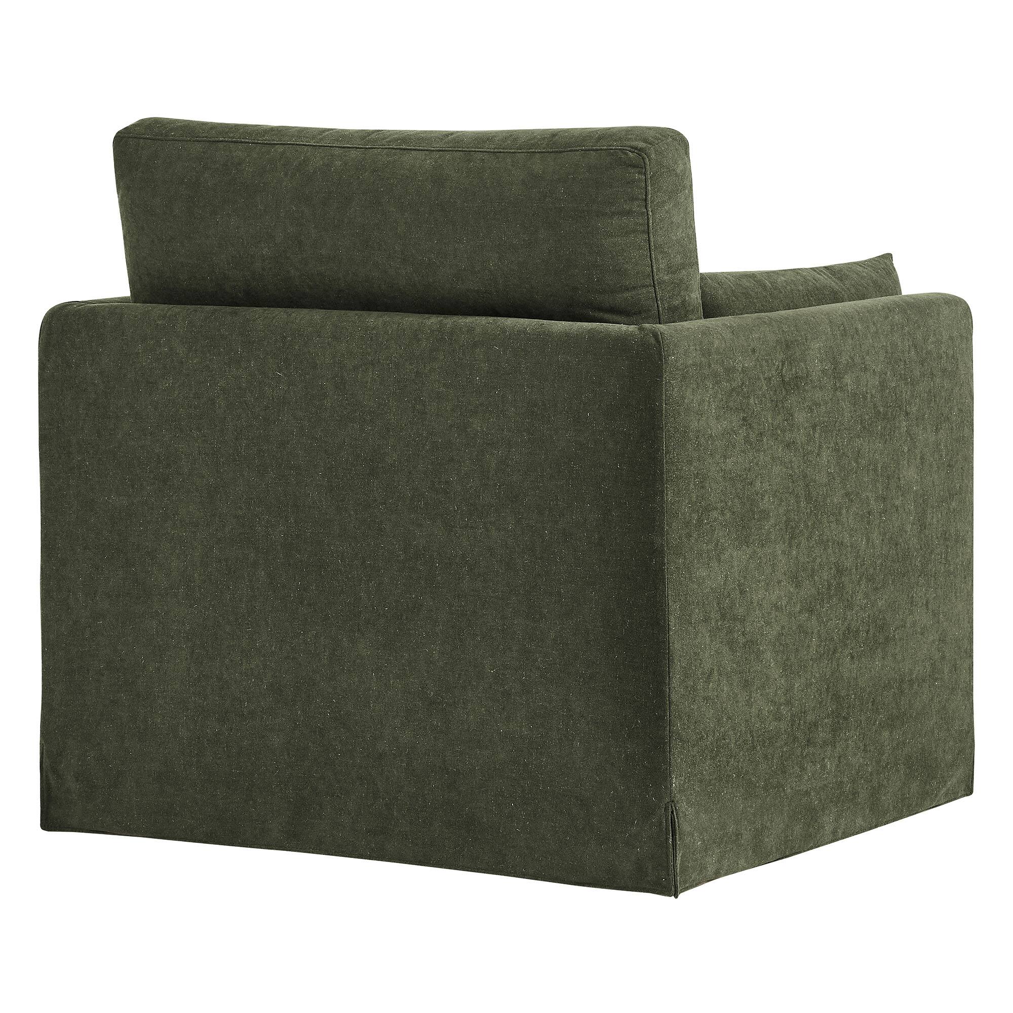 Alt View 3. Modway - Wellfleet Slipcovered Linen-Blend Armchair by Modway - Sage.